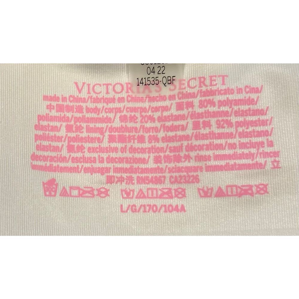 Victoria’s Secret one piece white bathing suit size large - Picture 5 of 5